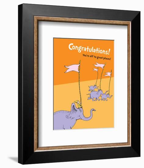 Congratulations (orange)-Theodor (Dr. Seuss) Geisel-Framed Art Print