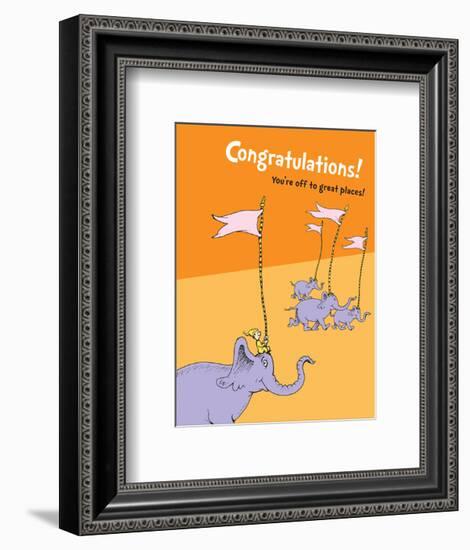 Congratulations (orange)-Theodor (Dr. Seuss) Geisel-Framed Art Print
