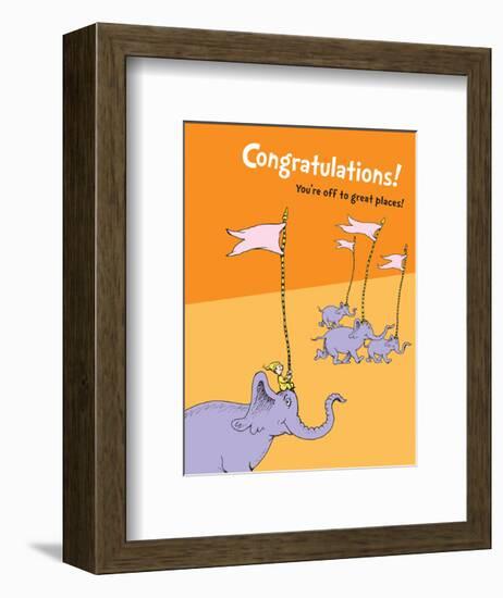 Congratulations (orange)-Theodor (Dr. Seuss) Geisel-Framed Art Print