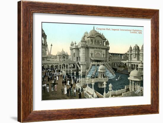 Congress Hall, Imperial International Exhibition, London, 1909-Valentine & Sons-Framed Giclee Print