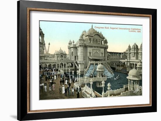 Congress Hall, Imperial International Exhibition, London, 1909-Valentine & Sons-Framed Giclee Print