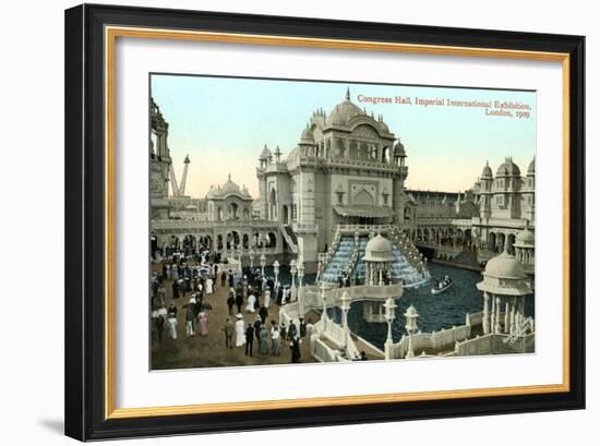 Congress Hall, Imperial International Exhibition, London, 1909-Valentine & Sons-Framed Giclee Print