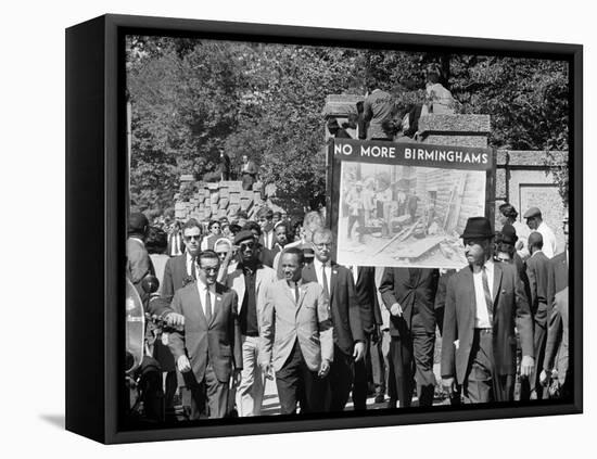 Congress of Racial Equality Marches in Memory of Birmingham Youth-Thomas J^ O'halloran-Framed Stretched Canvas