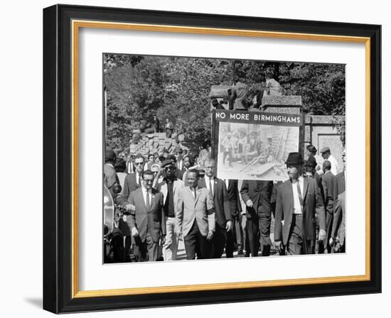 Congress of Racial Equality Marches in Memory of Birmingham Youth-Thomas J^ O'halloran-Framed Photo