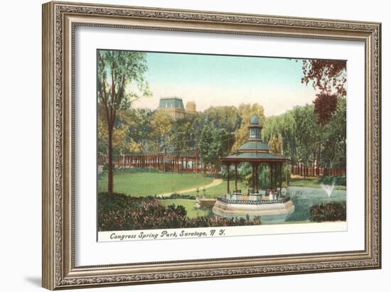 Congress Spring Park, Saratoga, New York-null-Framed Art Print