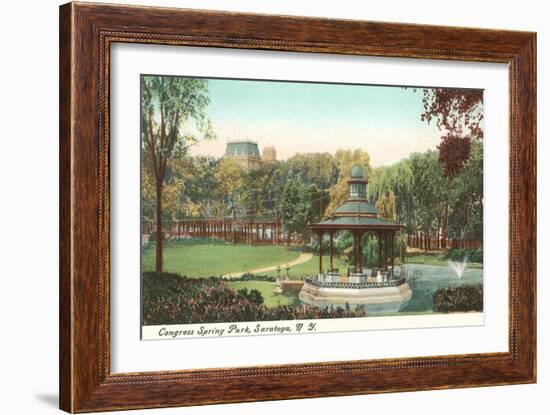 Congress Spring Park, Saratoga, New York-null-Framed Art Print