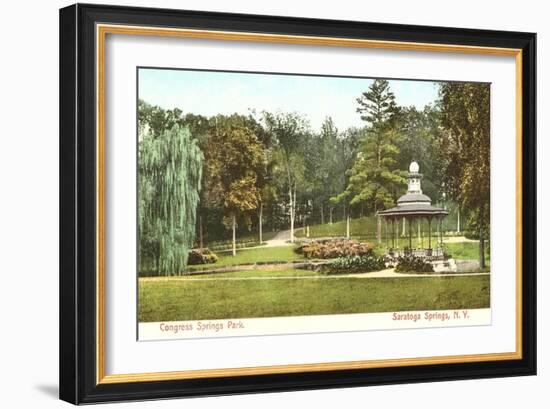 Congress Springs Park, Saratoga Springs, New York-null-Framed Art Print