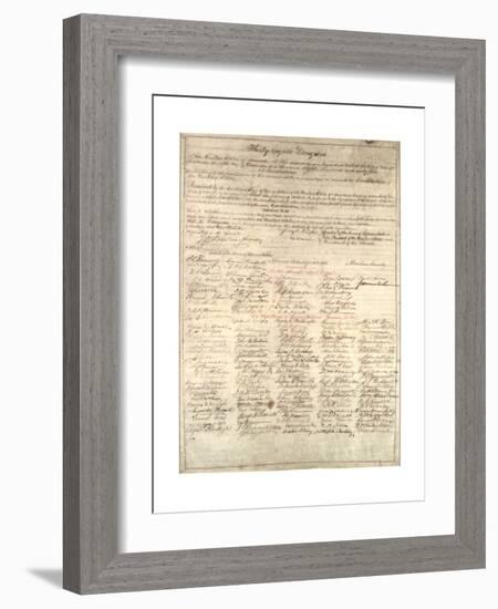 Congressional Copy of the Thirteenth Amendment Resolution, February 1 1865-Abraham Lincoln-Framed Giclee Print