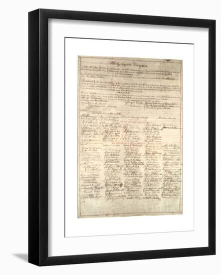 Congressional Copy of the Thirteenth Amendment Resolution, February 1 1865-Abraham Lincoln-Framed Giclee Print