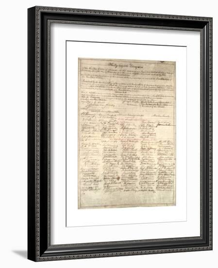 Congressional Copy of the Thirteenth Amendment Resolution, February 1 1865-Abraham Lincoln-Framed Giclee Print