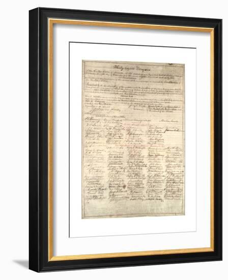 Congressional Copy of the Thirteenth Amendment Resolution, February 1 1865-Abraham Lincoln-Framed Giclee Print