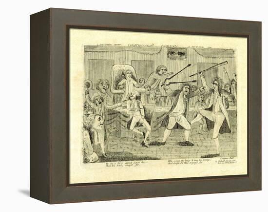 Congressional Pugilists: Griswold and Lyon, at Congress Hall, Philadelphia, Pa, 1798-null-Framed Premier Image Canvas
