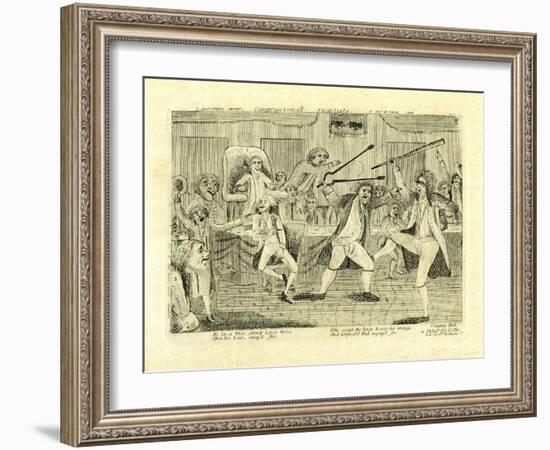 Congressional Pugilists: Griswold and Lyon, at Congress Hall, Philadelphia, Pa, 1798-null-Framed Giclee Print