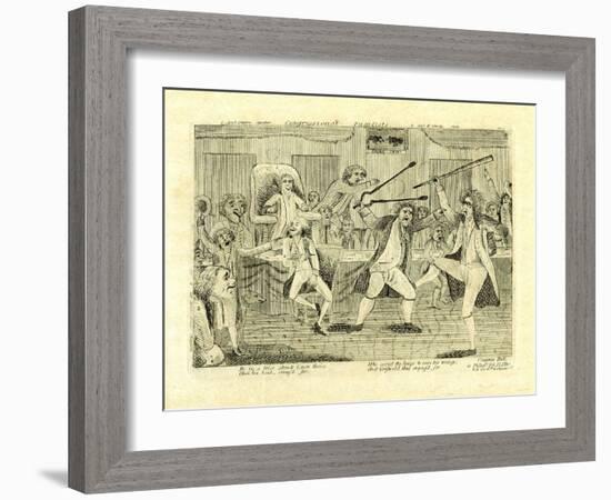 Congressional Pugilists: Griswold and Lyon, at Congress Hall, Philadelphia, Pa, 1798-null-Framed Giclee Print