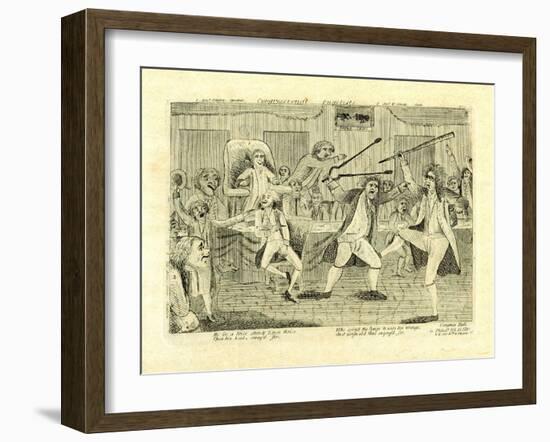 Congressional Pugilists: Griswold and Lyon, at Congress Hall, Philadelphia, Pa, 1798-null-Framed Giclee Print