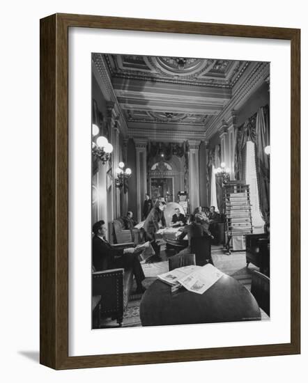 Congressmen in Us Capitol Building-Andreas Feininger-Framed Photographic Print