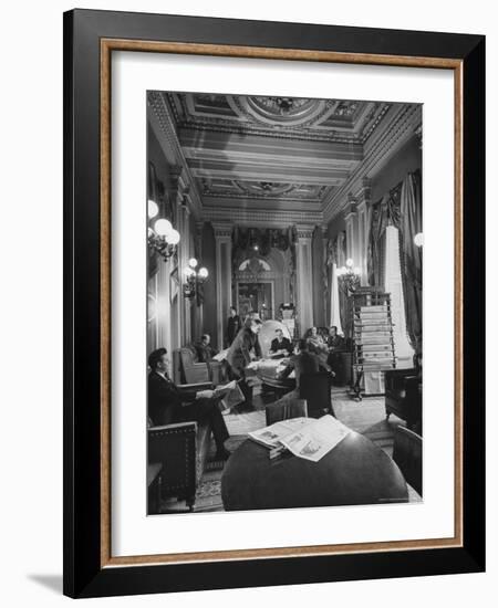 Congressmen in Us Capitol Building-Andreas Feininger-Framed Photographic Print