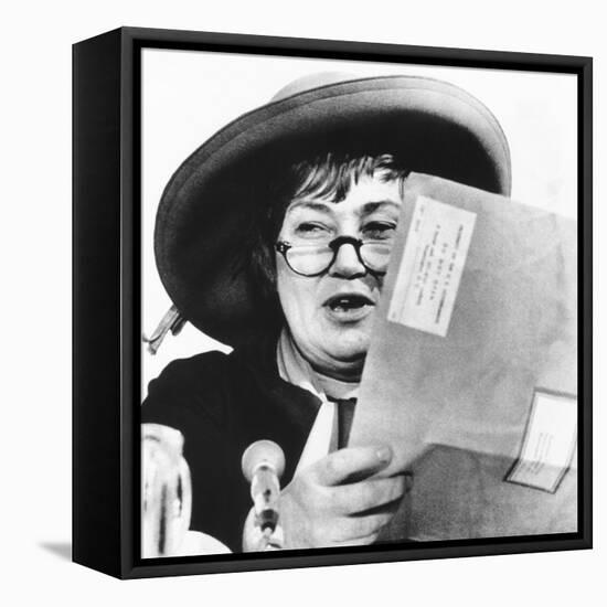 Congresswoman Bella Abzug Held Her Cia File, Built Since 1963, When She Was a Lawyer-null-Framed Stretched Canvas