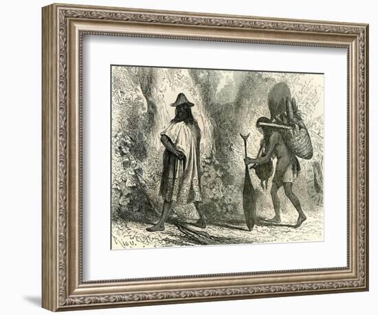 Conibos Man and Woman 1869, Peru-null-Framed Giclee Print