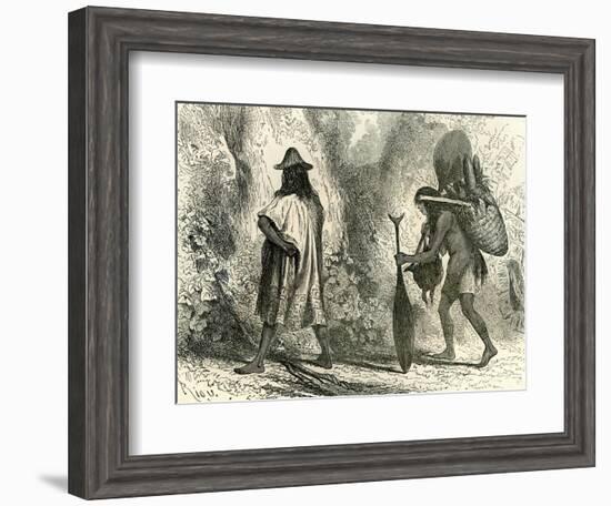 Conibos Man and Woman 1869, Peru-null-Framed Giclee Print