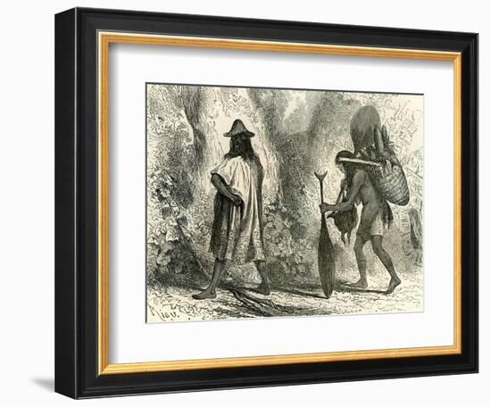 Conibos Man and Woman 1869, Peru-null-Framed Giclee Print