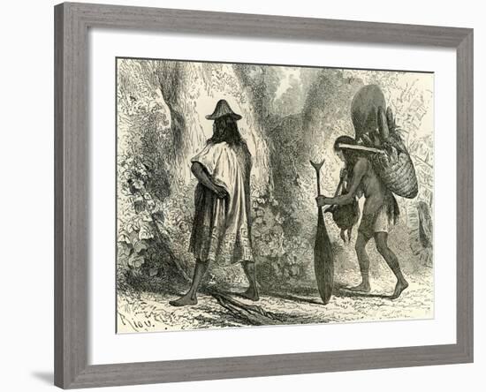 Conibos Man and Woman 1869, Peru-null-Framed Giclee Print