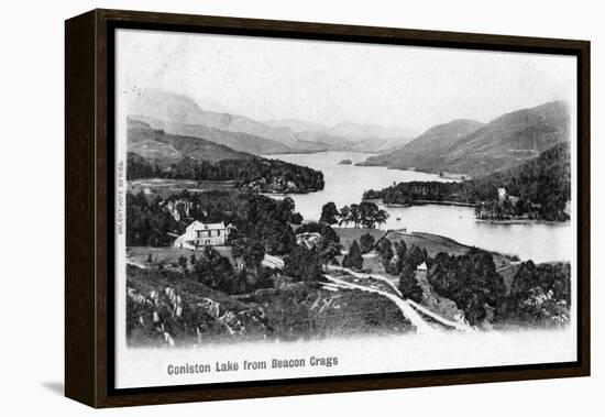 Coniston Lake, Lake District, Cumbria, 1902-null-Framed Premier Image Canvas