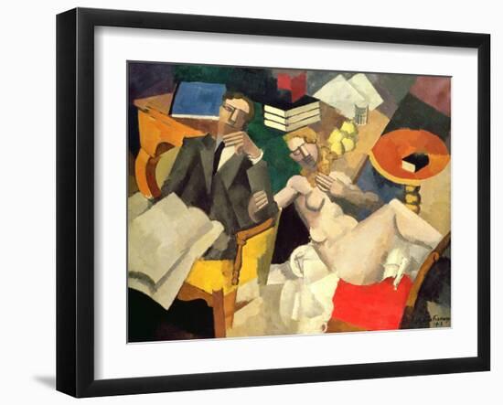 Conjugal Life, 1913 (Oil on Canvas)-Roger de La Fresnaye-Framed Giclee Print