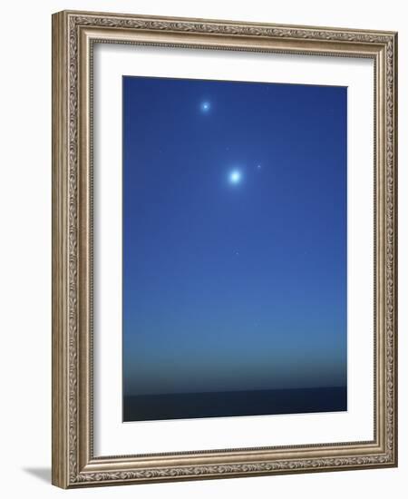 Conjunction of Jupiter, Venus and Mercury-Stocktrek Images-Framed Photographic Print