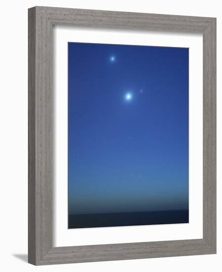 Conjunction of Jupiter, Venus and Mercury-Stocktrek Images-Framed Photographic Print