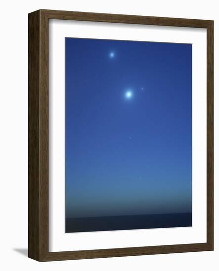 Conjunction of Jupiter, Venus and Mercury-Stocktrek Images-Framed Photographic Print