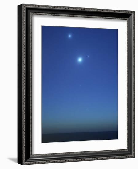 Conjunction of Jupiter, Venus and Mercury-Stocktrek Images-Framed Photographic Print