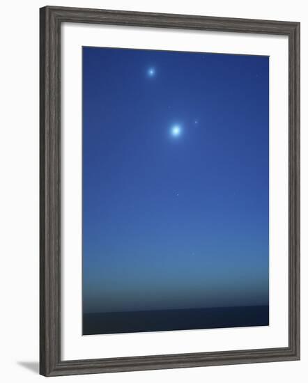 Conjunction of Jupiter, Venus and Mercury-Stocktrek Images-Framed Photographic Print