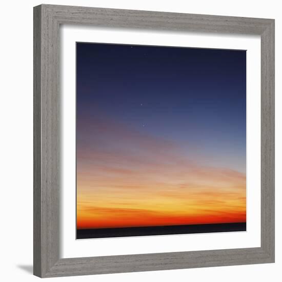 Conjunction of Venus, Mercury, Jupiter and Mars at Dawn-Stocktrek Images-Framed Photographic Print