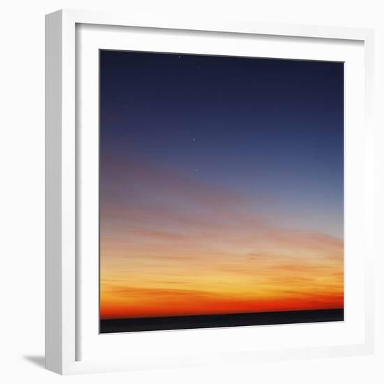 Conjunction of Venus, Mercury, Jupiter and Mars at Dawn-Stocktrek Images-Framed Photographic Print