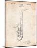 Conn a Melody Saxophone Patent-Cole Borders-Mounted Art Print