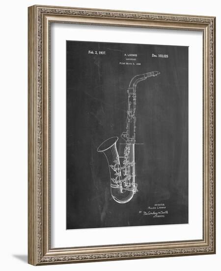 Conn a Melody Saxophone Patent-Cole Borders-Framed Art Print