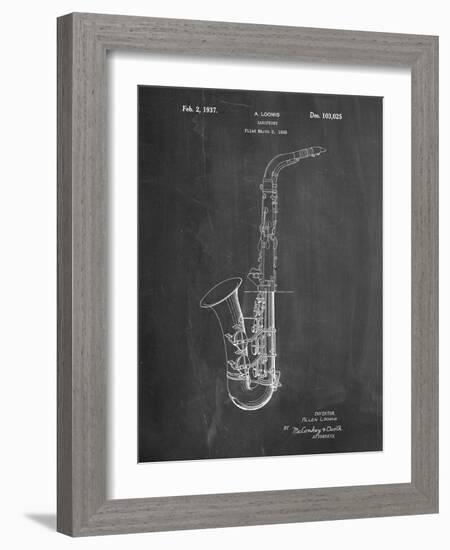 Conn a Melody Saxophone Patent-Cole Borders-Framed Art Print