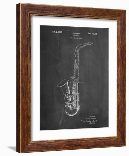 Conn a Melody Saxophone Patent-Cole Borders-Framed Art Print