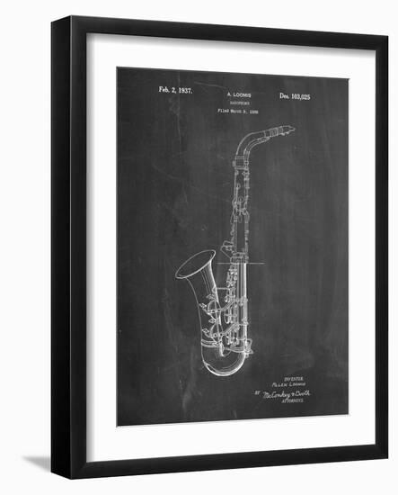 Conn a Melody Saxophone Patent-Cole Borders-Framed Art Print