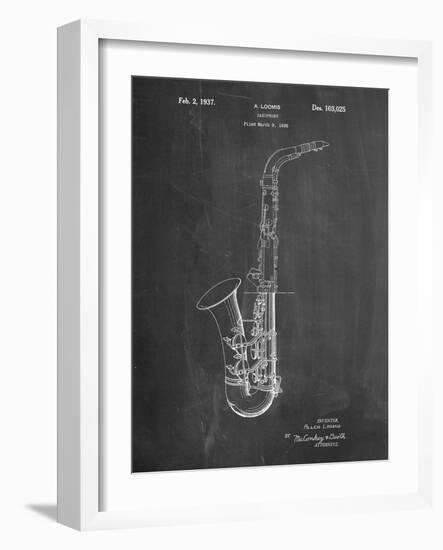 Conn a Melody Saxophone Patent-Cole Borders-Framed Art Print