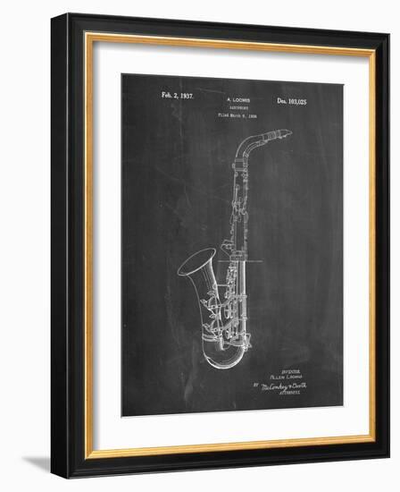 Conn a Melody Saxophone Patent-Cole Borders-Framed Art Print