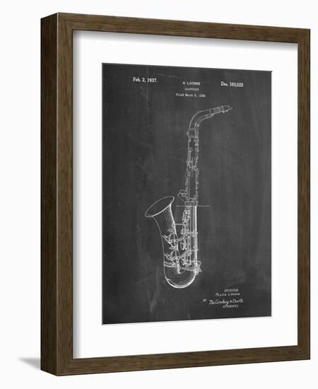 Conn a Melody Saxophone Patent-Cole Borders-Framed Premium Giclee Print