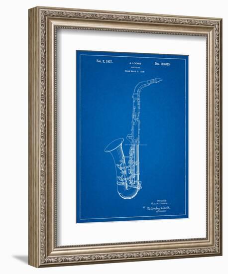 Conn a Melody Saxophone Patent-Cole Borders-Framed Art Print