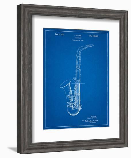 Conn a Melody Saxophone Patent-Cole Borders-Framed Art Print