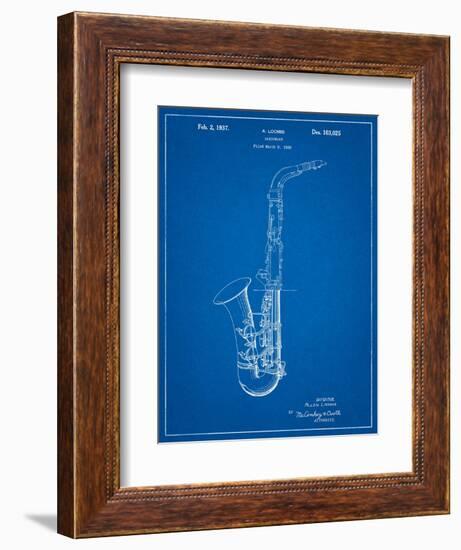 Conn a Melody Saxophone Patent-Cole Borders-Framed Art Print