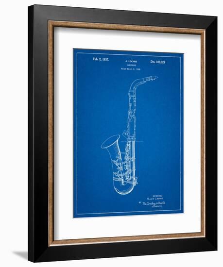 Conn a Melody Saxophone Patent-Cole Borders-Framed Art Print