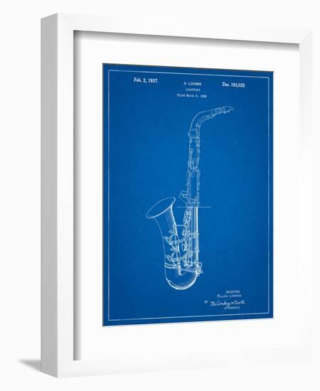 Conn a Melody Saxophone Patent-Cole Borders-Framed Art Print