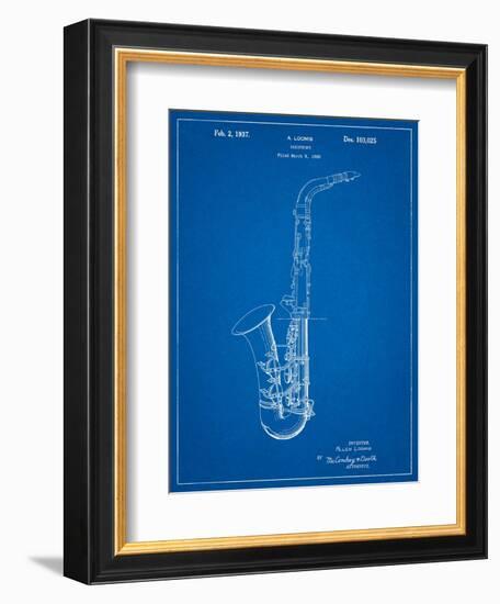 Conn a Melody Saxophone Patent-Cole Borders-Framed Art Print