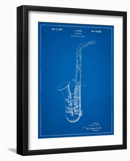 Conn a Melody Saxophone Patent-Cole Borders-Framed Art Print